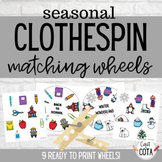 Seasonal Clothespin Matching Wheels