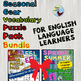 ESL Beginners Games Seasonal Clothing Vocabulary Puzzle Pa