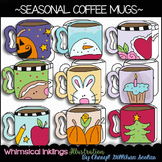 Seasonal Coffee Mugs Clipart Collection