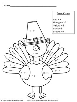 Seasonal Color by Numbers: Addition and Subtraction (K-2) | TpT