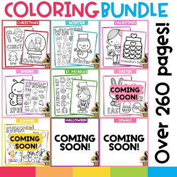 Preview of Year Round Coloring Pages - Whole Year Bundle