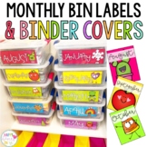 Seasonal Container Labels and Binder Covers For Organizing