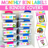 Seasonal Container Labels and Binder Covers For Organizing