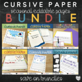 Cursive Paper Bundle : Editable