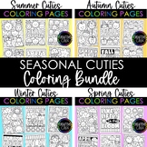 Seasonal Cutie Coloring Pages Bundle {Summer Coloring Pages}