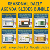Seasonal Daily Agenda Slides Bundle | Daily Schedule Templates