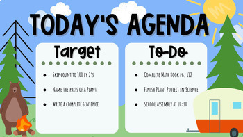 Preview of Seasonal Daily Agenda Slides:  Editable