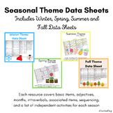 Seasonal Data Sheet - BUNDLE
