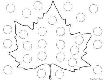 Seasonal Dot Marker/Dot Art Printables - No Prep by Inspirations in Speech