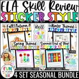 Seasonal ELA Digital Skill Review Sticker Style Activity