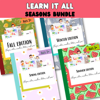 Preview of Seasonal worksheets | Pre-K & Kindergarten Bundle | Homeschool | Homework