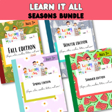 Seasonal ELA and Math worksheets bundle for homework & ind