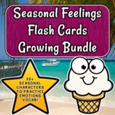 Seasonal Feelings Flash Cards Growing Bundle - Emotions Vo