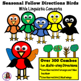 Seasonal Follow Directions Birds with Linguistic Concepts