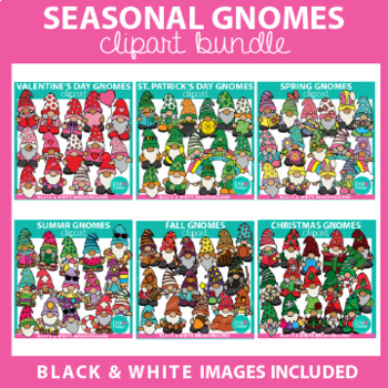 Preview of Seasonal Gnomes Clipart Bundle