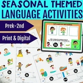 Seasonal Grammar & Vocabulary Activities BUNDLE