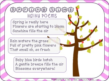 seasonal haiku poem package by hello little miss teacher tpt