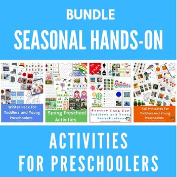 Preview of Seasonal Hands-On Activities Preschool Bundle