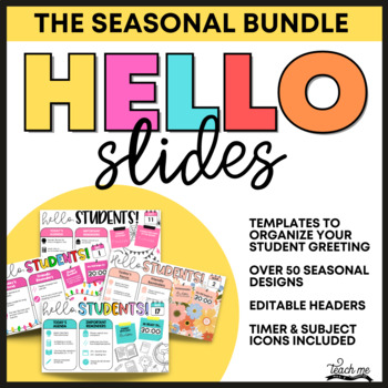 Preview of Seasonal Hello Slides - BUNDLE