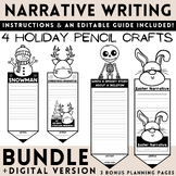 4 Seasonal Holiday Narrative Writing Display Pencil Craft 