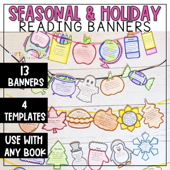 Preview of Seasonal Holiday Reading Activities - Reading Banners Bundle