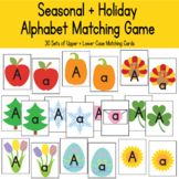 Seasonal Holiday Upper Case and Lower Case Letter Matching