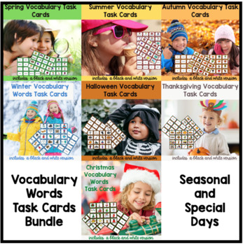 Preview of Seasonal/Holidays Vocabulary Words Bundle