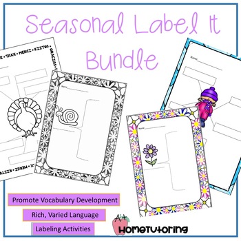 Preview of Seasonal Label It Activities Bundle