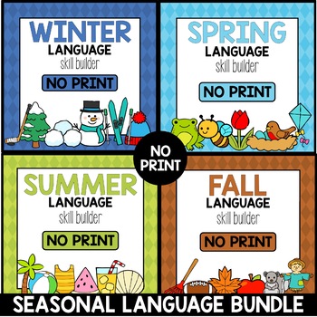 Preview of Seasonal Language Skill Builder Bundle *NO PRINT*
