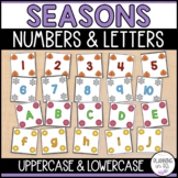 Seasonal Letter and Number Cards | Uppercase and Lowercase