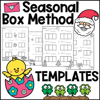 Preview of Seasonal Long Division Box Method Template