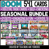 Seasonal Math Boom Cards Bundle Grade 5