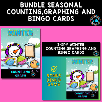 Preview of Seasonal Math  Bundle: Counting, Tallying, Graphing,  and Bingo 
