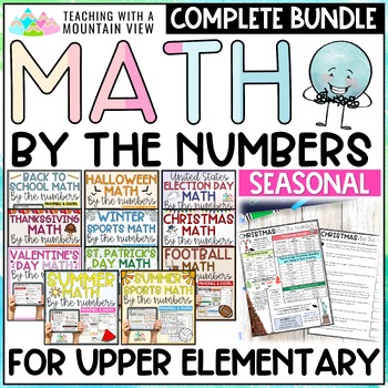 Preview of Math By the Numbers Activities for Enrichment | Seasonal | COMPLETE BUNDLE