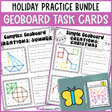 Math Center Geoboards Task Card GROWING Bundle - Christmas