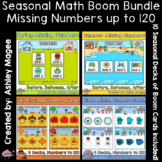 Seasonal Missing Numbers Boom Cards Bundle (Numbers up to 