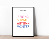 Seasonal Montessori Classroom Poster - Four Seasons Educat