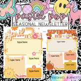 Seasonal Monthly Newsletters Pastel Pop