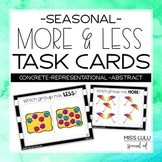 Seasonal More & Less Task Card Bundle