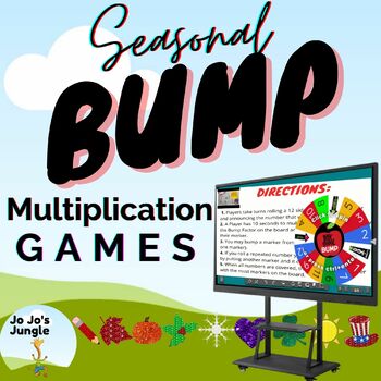 Preview of Seasonal Multiplication Bump Games in Google Slides and Jamboard