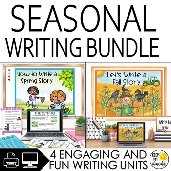 Preview of Winter,  Spring, Back to School, Fall  Narrative Writing Prompts & Activities 
