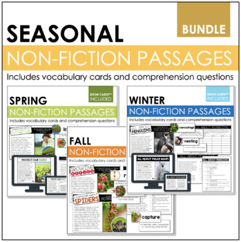 Preview of Seasonal Non-Fiction Passages Bundle | Reading Comprehension