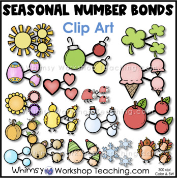 Preview of Seasonal Number Bonds Clip Art Templates
