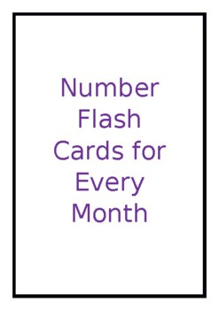 Preview of Seasonal Number Flash Cards