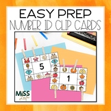 Seasonal Number Identification Easy Prep Clip Cards 