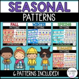 Seasonal Patterns Kindergarten Math Center | Worksheets & 