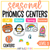 Seasonal Phonics Centers Level 2 - Glued Sounds | Blends |