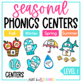 Seasonal Phonics Games and Centers Level 1 | Short Vowels 