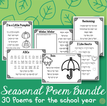 Preview of Seasonal Poem Bundle