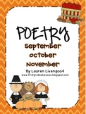 Seasonal Poetry - September, October, November!